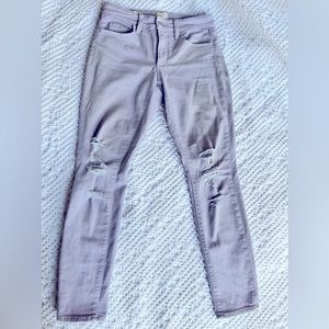 Comfy jeans- fun lavender color with just the right amount of “scrap” 😉